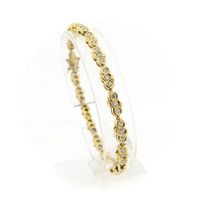 Gold tennis bracelet with diamond; 1.71 ct.