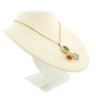 Image 5 of Vintage gold pendant with cluster of gemstones