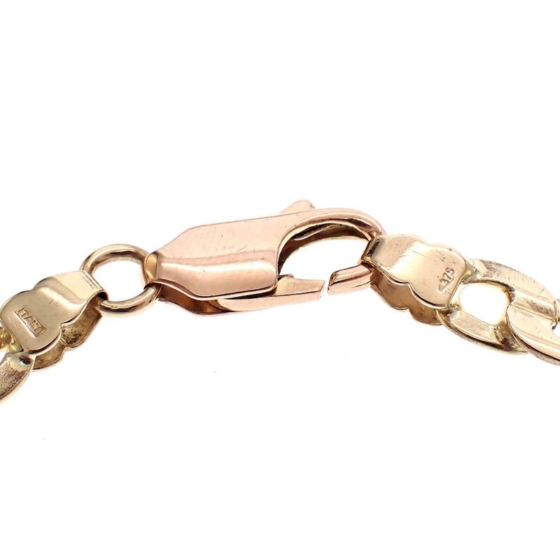 Image 4 of 9-carat two-tone infinity link bracelet; 20 cm