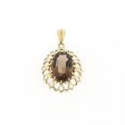 Afbeelding 1 van Vintage gouden hanger met rookkwarts