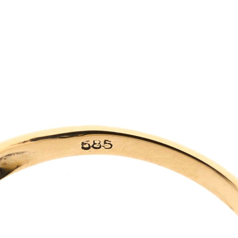 Image 6 of Gold Abstract Ring; 14 Karat; Size 17