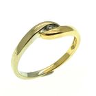 Image 1 of Two-tone gold solitaire ring with a 0.02 ct. diamond | Jeunesse