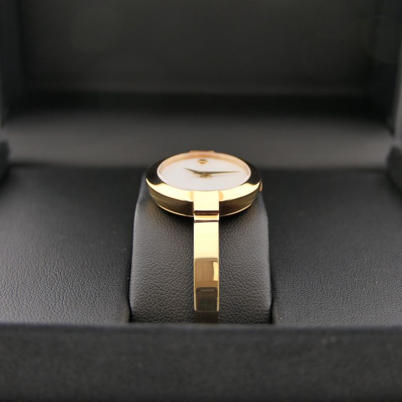 Image 13 of Movado Bela; 607082; Gold-colored women's watch with 'Mother of Pearl' (MOP) dial