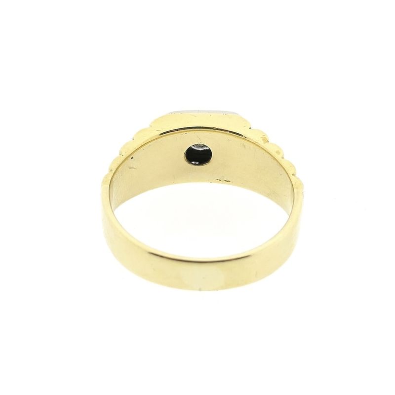 Image 7 of Two-tone gold Rolex president band ring with diamond | 0.45 ct.