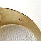 Image 9 of Two-tone gold wide ring set with zirconia