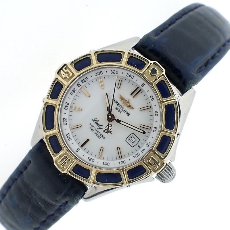 Image 1 of Breitling J-Class; Women's watch with gold bezel