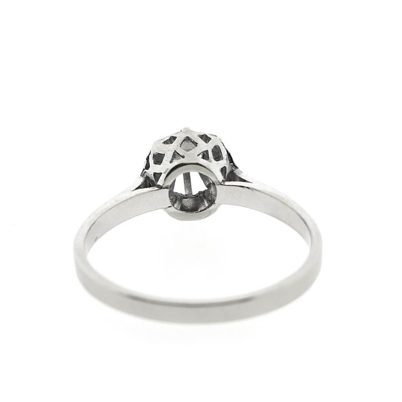 Image 3 of White gold solitaire ring with diamond; 0.16 ct.