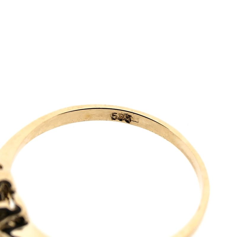 Image 7 of Gold Ring with Zirconia; 14 Karat; Size 16