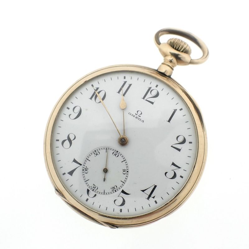 Image 4 of Omega; Antique 18k gold pocket watch