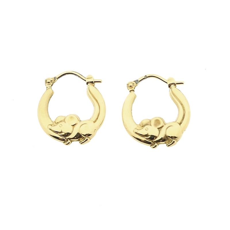 Image 5 of 8-karat mouse earrings | Ø 14 mm