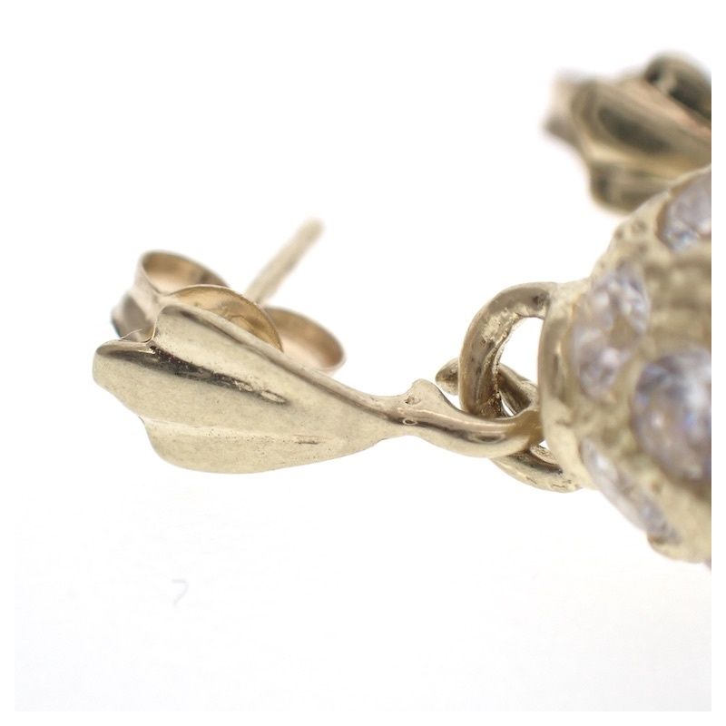 Image 3 of Gold earrings with zirconia stones