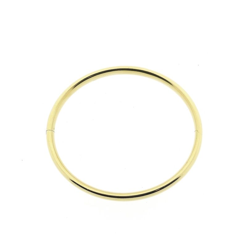 Image 3 of Gold smooth slave bracelet; Size M