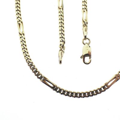 Image 1 of Gold Figaro link chain | 58 cm