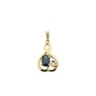 Image 1 of Gold pendant with sapphire and diamond | 0.02 ct.