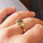 Image 8 of Gold ring with tourmaline and diamonds