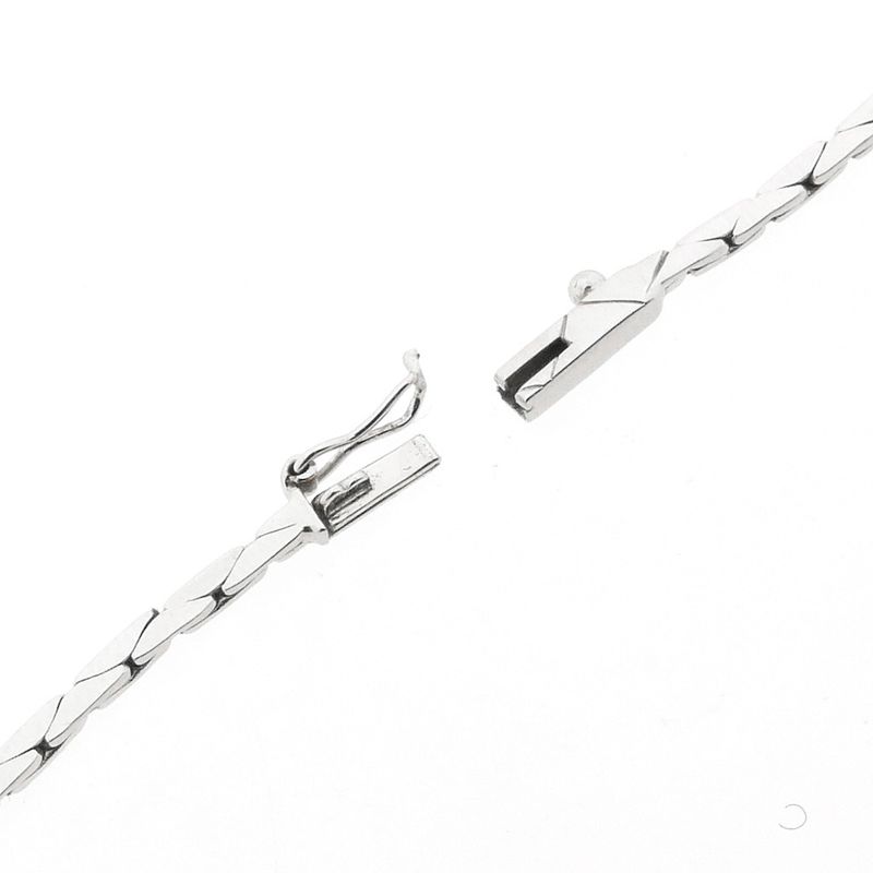 Image 8 of White gold necklace with Tahitian pearl and diamonds; 0.35 ct.