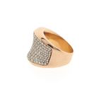 Image 3 of Rose gold ring pavé set with diamonds; 1.71 ct.