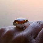 Image 7 of Silver ring with amber
