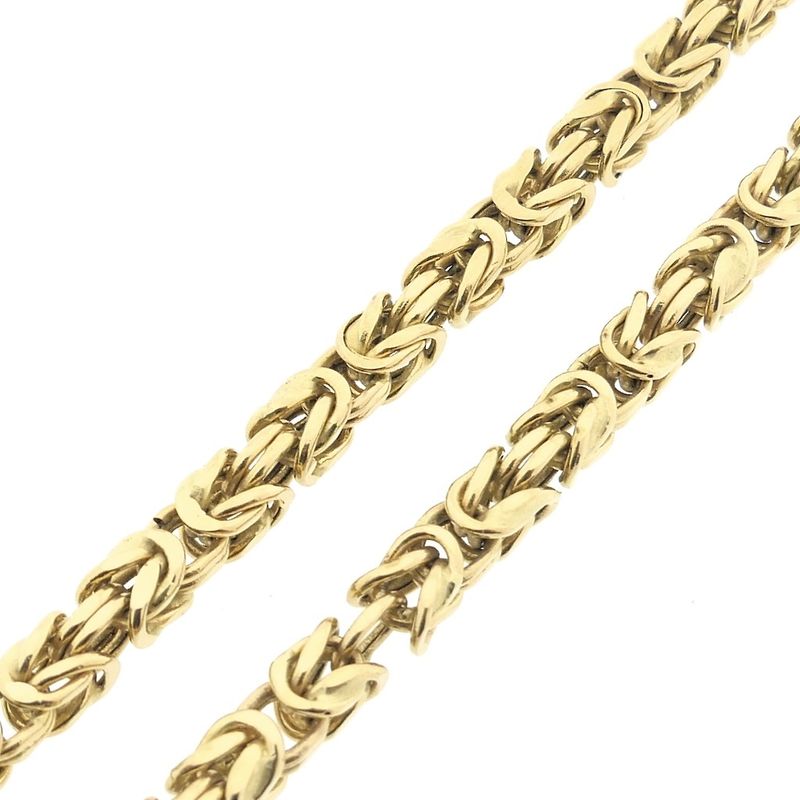 Image 8 of Gold square king link necklace; Midas
