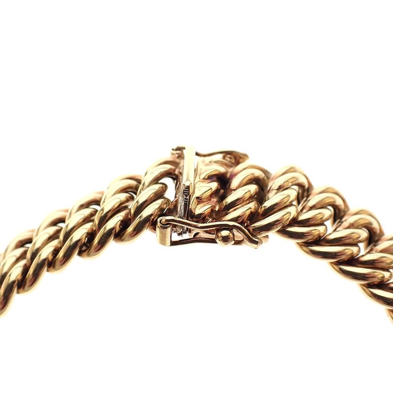 Image 6 of Gold French gourmet link bracelet | 20 cm