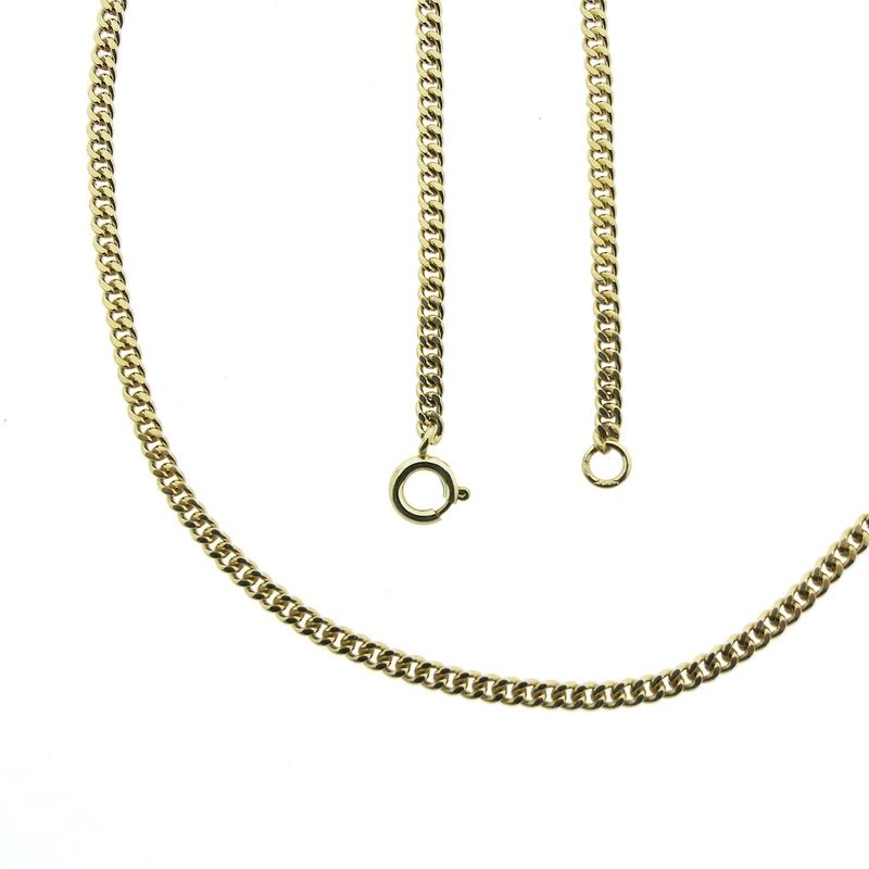 Image 1 of Long gold gourmet link necklace