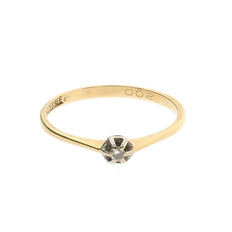 Image 7 of Gold solitaire ring with 0.02 ct. diamond | Desiree