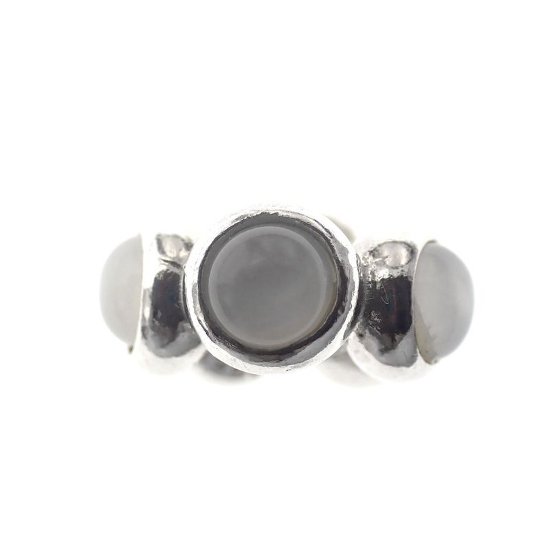 Image 3 of Pandora spacer; Silver; Moonstone