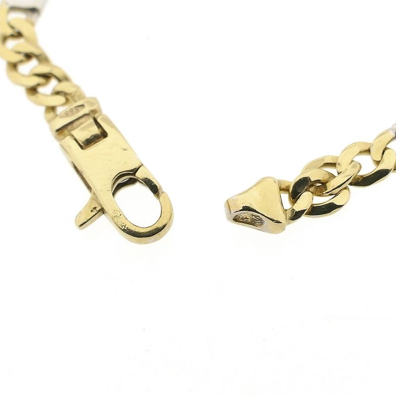 Image 4 of Two-tone gold Figaro/gourmet link chain