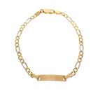 Image 1 of 18K Two-tone gold bracelet with a plate | 16 cm