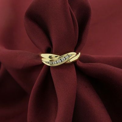 Image 2 of Gold subtle ring with zirconia