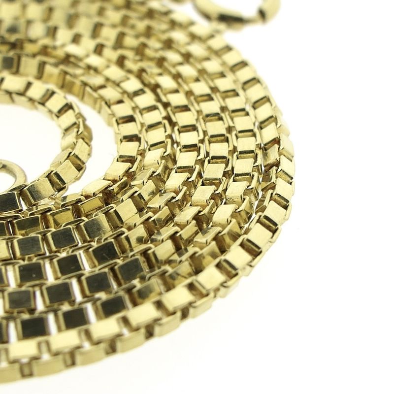 Image 3 of Gold long Venetian link chain
