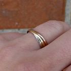 Image 8 of Tricolor gold trinity ring