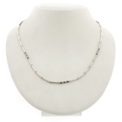 Image 1 of Silver chain with bars | 43.5 cm