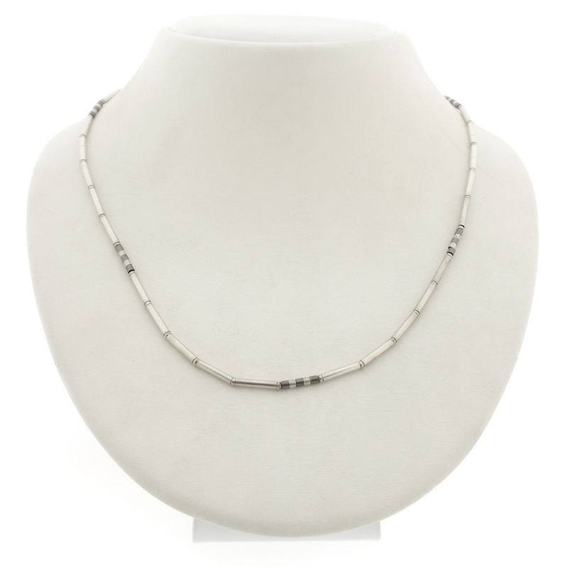 Image 1 of Silver chain with bars | 43.5 cm