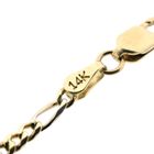 Image 7 of Two-tone gold Figaro link bracelet