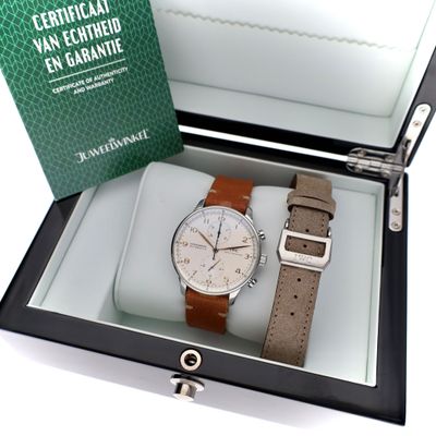 Image 2 of IWC Portuguese Chronograph IW3714-01; Automatic Men's Watch