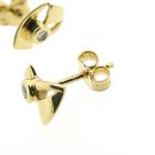 Image 7 of Gold fantasy stud earrings with diamond 0.08 ct.