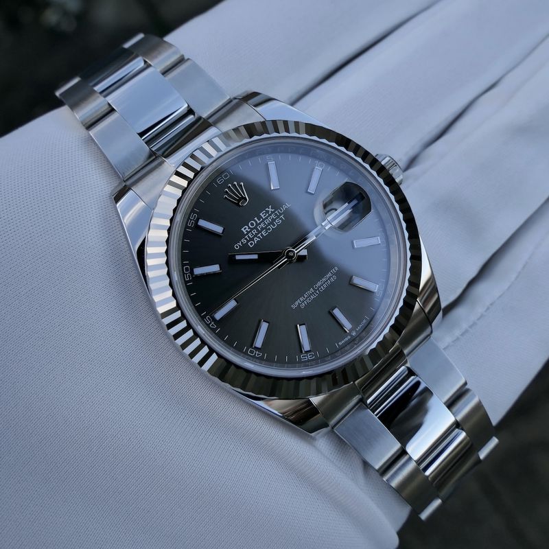 Image 22 of Rolex Datejust 41mm 'Rhodium' 126334; Automatic men's watch