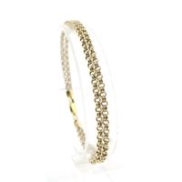Gold double jasseron link bracelet