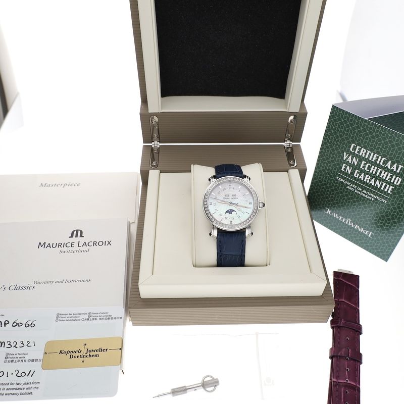 Image 17 of Maurice Lacroix Masterpiece 'Phase de Lune' MP6066; Automatic women's watch with diamonds