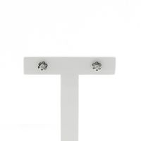 White gold stud earrings with diamond | 0.02 ct.