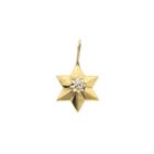 Image 1 of Gold subtle star pendant with diamond | 0.035 ct.