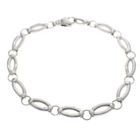 Image 1 of Silver matte link bracelet | 19 cm