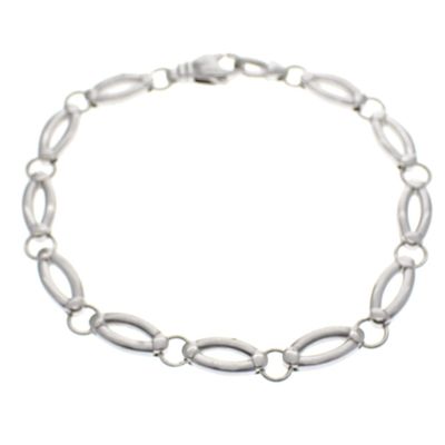 Silver matte link bracelet | 19 cm Image 1 of Silver matte link bracelet | 19 cm