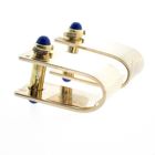 Image 5 of Gold cufflinks with Lapis lazuli stones