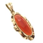 Image 3 of Vintage gold pendant with carnelian