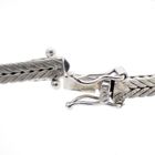 Image 6 of White gold herringbone link bracelet with diamonds; 0.42 ct.
