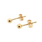 Image 7 of Rose gold stud earrings | Round button