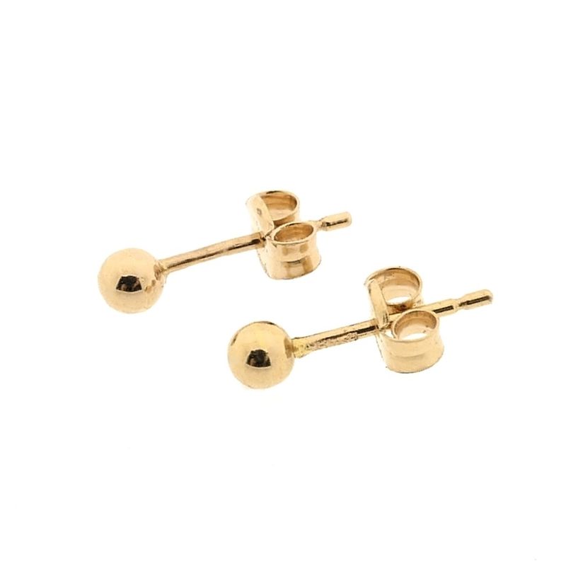 Image 7 of Rose gold stud earrings | Round button