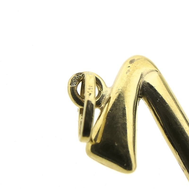 Image 7 of Two-tone gold pendant of the letter Z with diamond